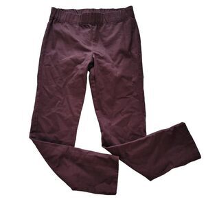 Soft surroundings womens Sz S burgundy pull on jeans